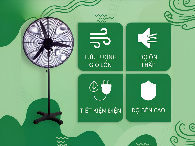 Quạt đứng công nghiệp 3 cánh - Ảnh 3